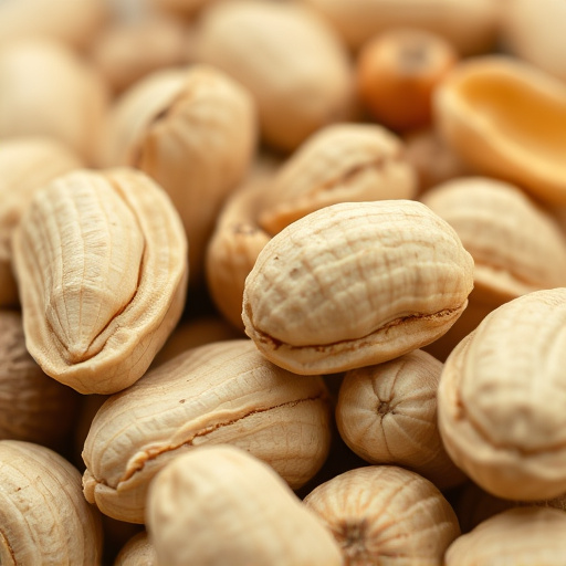 Close-up of shelled peanuts for wildlife