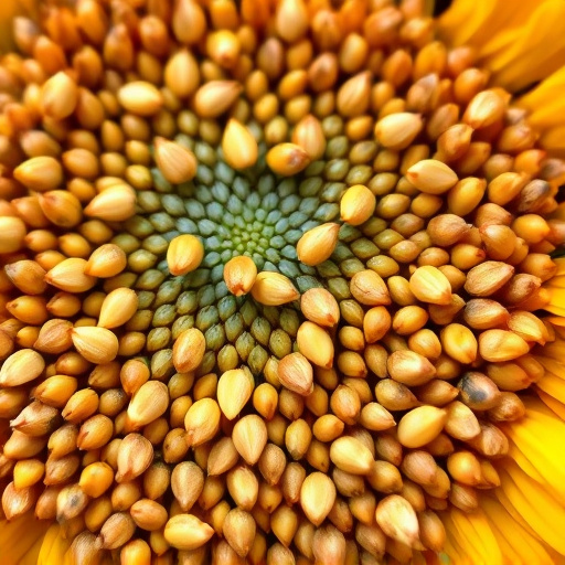 Close-up of sunflower and millet seeds