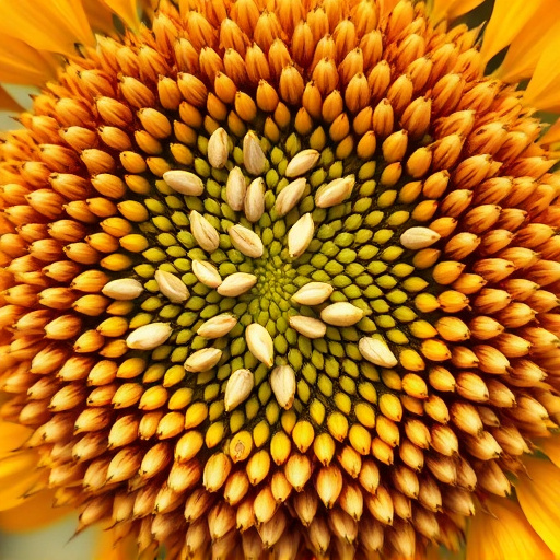 Close-up of sunflower and millet seeds