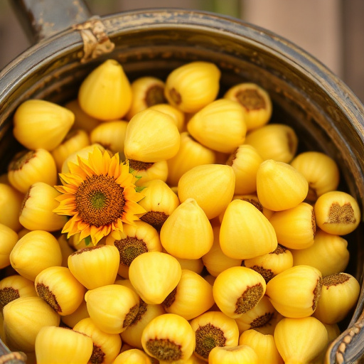 Close-up of sunflower hearts in bowl
