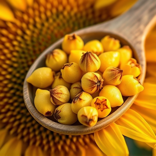 Close-up of sunflower hearts in scoop