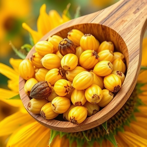 Close-up of sunflower hearts in scoop