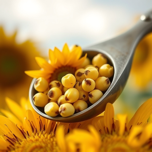 Close-up of sunflower hearts in scoop