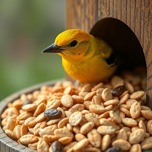 Close-up of wheat-free bird food