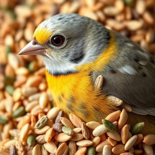 Close-up of wheat-free bird seed mix
