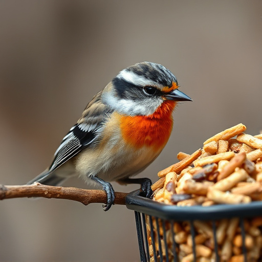Close-up of wild bird food selection
