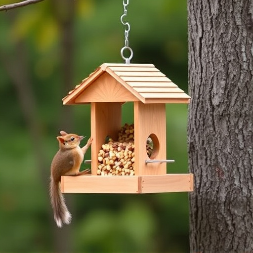 Compact squirrel-resistant bird feeder design