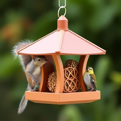 Compact squirrel-resistant bird feeder design