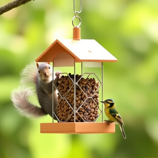 Compact squirrel-resistant bird feeder design