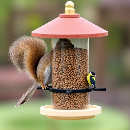 Compact squirrel-resistant bird feeder design