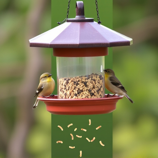 Covered bird feeder preventing seed spills