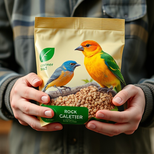 Customer holding budget bird food pack