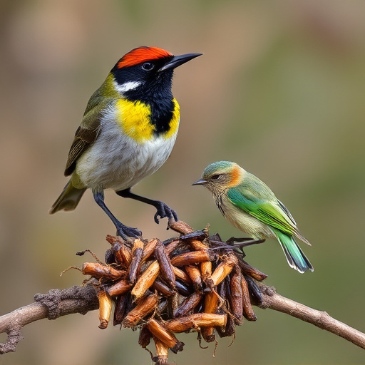 Dehydrated insects for wild birds