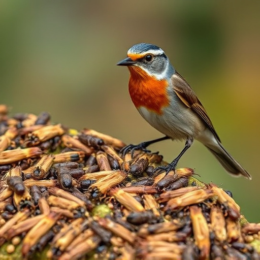 Dehydrated insects for wild birds