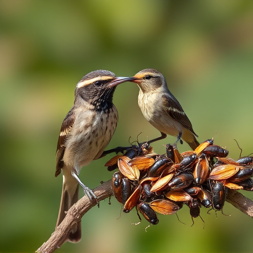 Dehydrated insects for wild birds