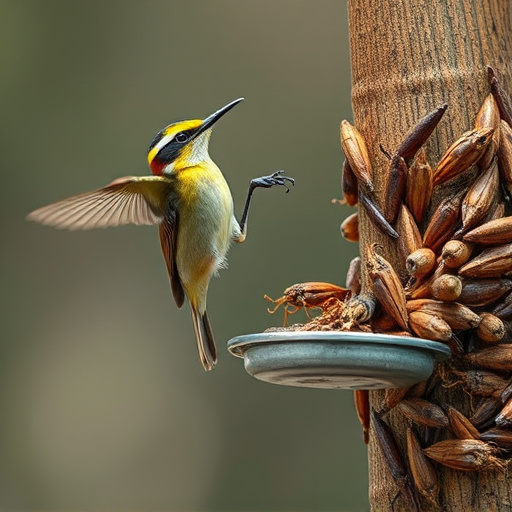 Dehydrated insects for wild birds