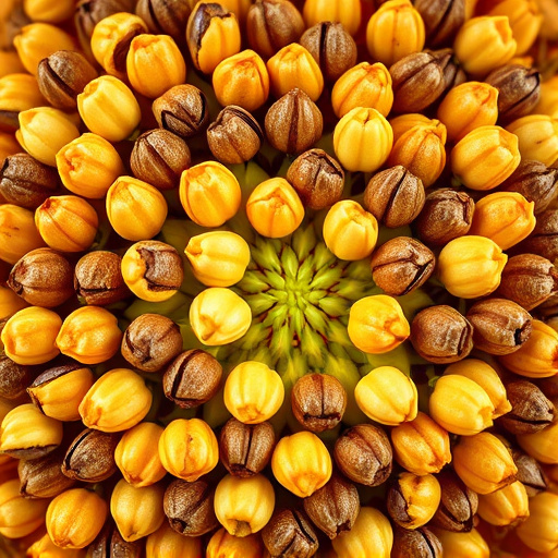 Detailed view of hulled sunflower hearts