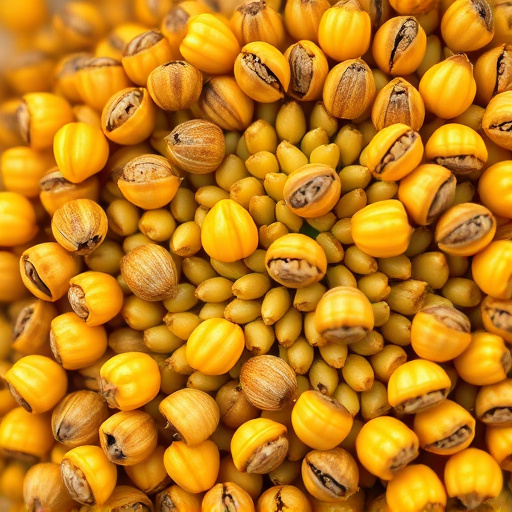 Detailed view of hulled sunflower hearts