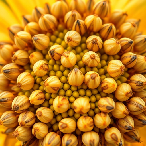 Detailed view of hulled sunflower hearts