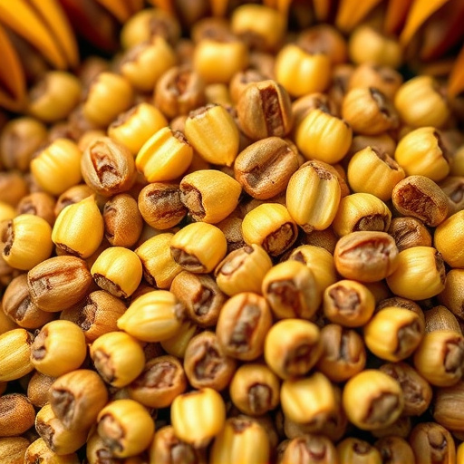 Detailed view of hulled sunflower hearts