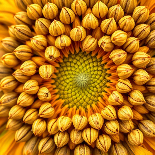 Detailed view of hulled sunflower hearts