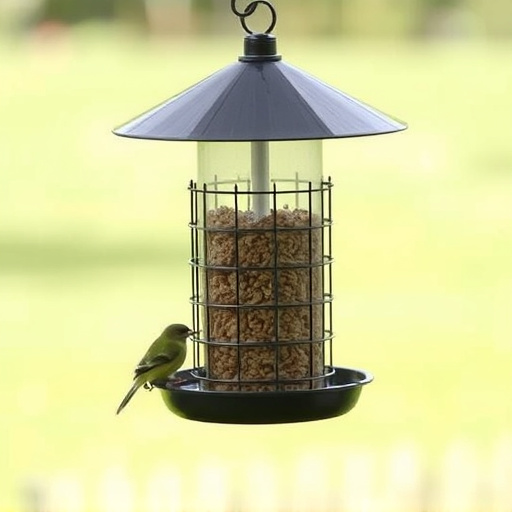Elevated bird feeder with rat guard