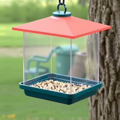 Enclosed seed feeder with drip tray