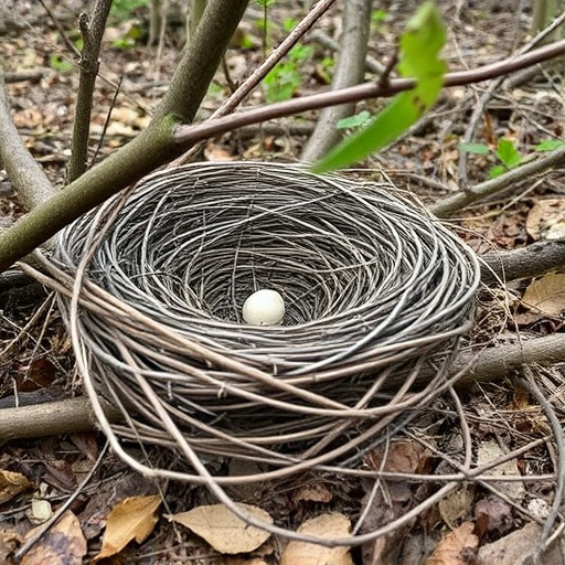 Fallen twigs from disused bird nest