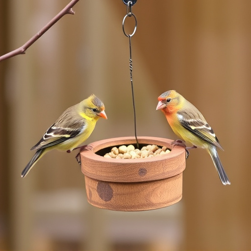Feeding station designed for tiny birds