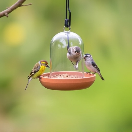 Feeding station designed for tiny birds