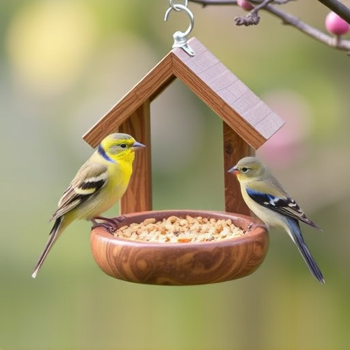 Feeding station designed for tiny birds