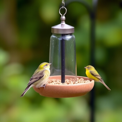 Feeding station designed for tiny birds