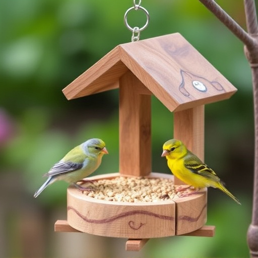 Feeding station designed for tiny birds