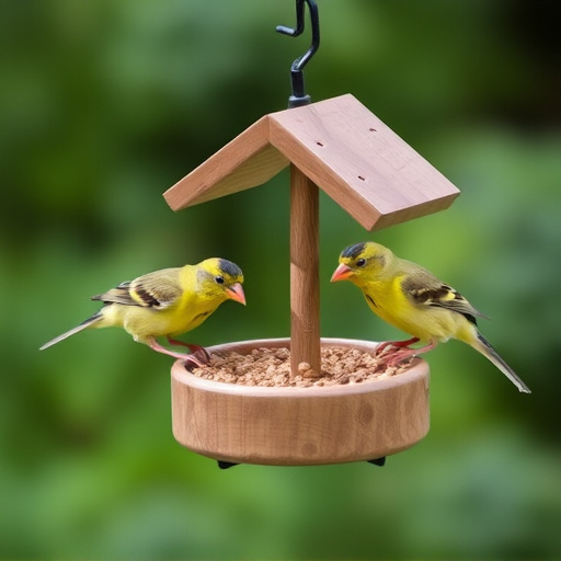 Feeding station designed for tiny birds