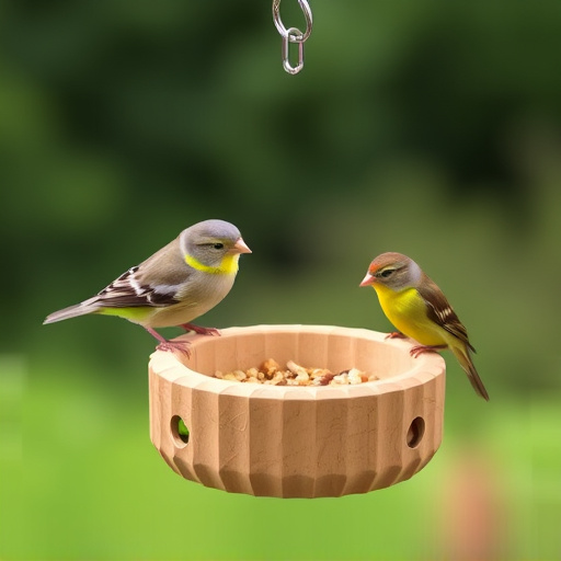 Feeding station designed for tiny birds