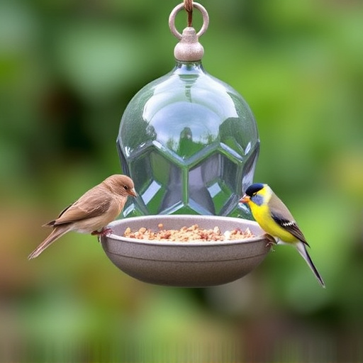 Feeding station designed for tiny birds