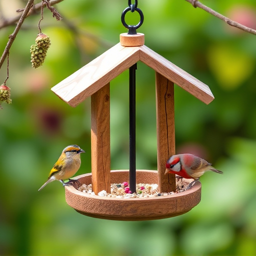 Feeding station designed for tiny birds