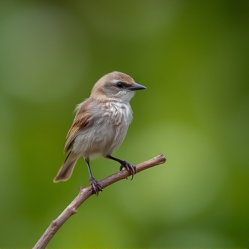 Fledgling bird perched, awaiting food