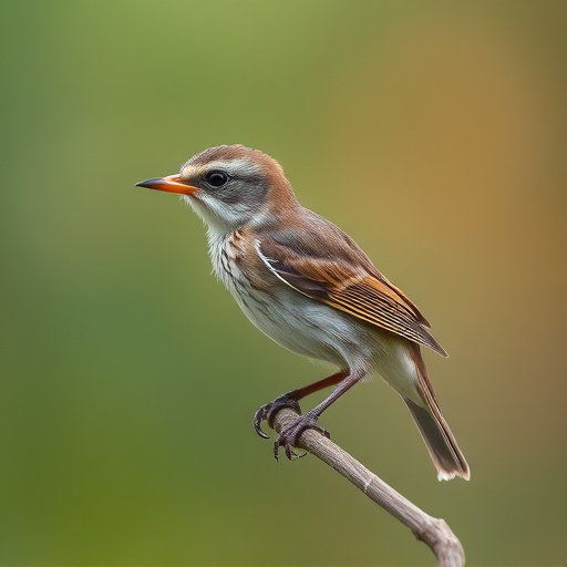 Fledgling bird perched, awaiting food