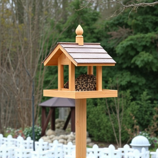 Freestanding station with seed and suet