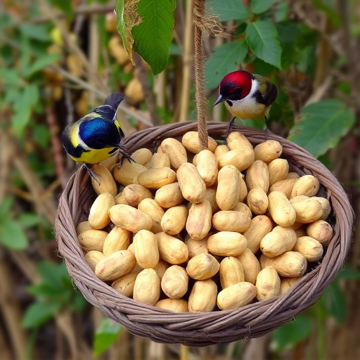 Fresh whole peanuts for wild birds