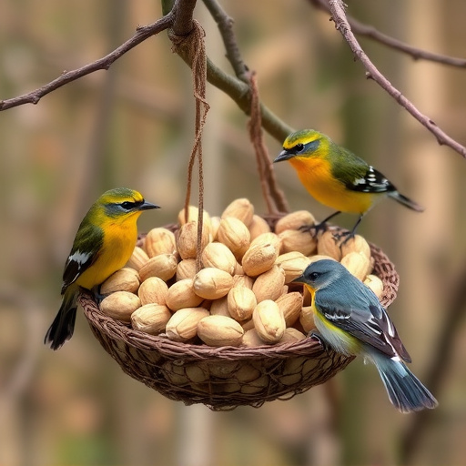 Fresh whole peanuts for wild birds