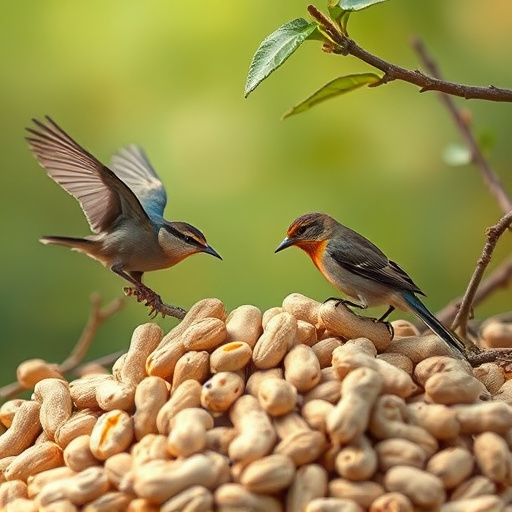 Fresh whole peanuts for wild birds