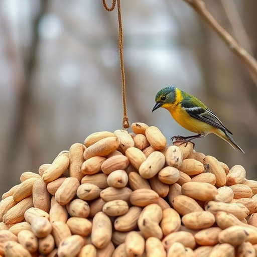 Fresh whole peanuts for wild birds