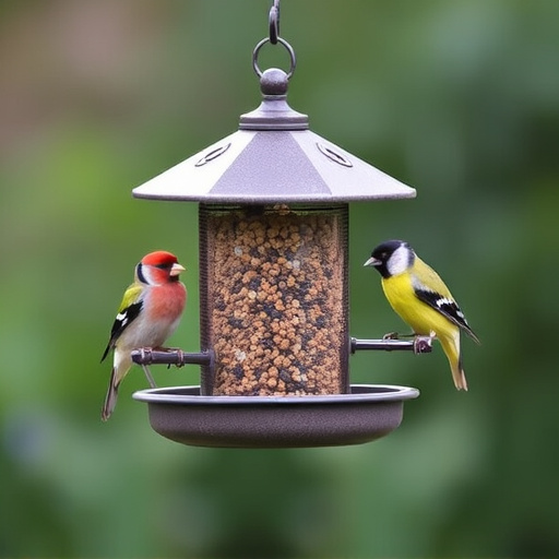 Garden feeder suited for finches, tits