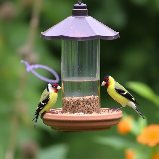 Garden feeder suited for finches, tits