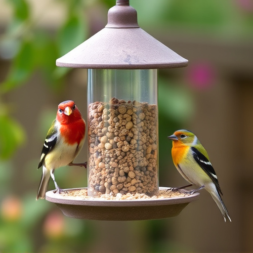 Garden feeder suited for finches, tits