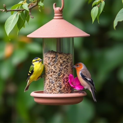 Garden feeder suited for finches, tits