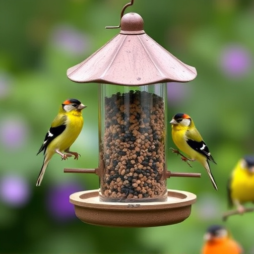 Garden feeder suited for finches, tits
