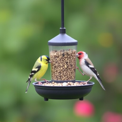 Garden feeder suited for finches, tits